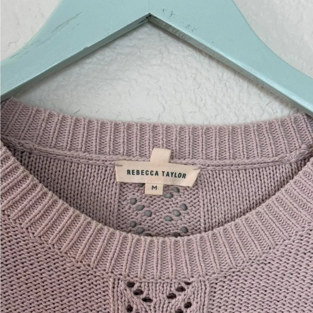 Rebecca Taylor Ruffled Knit Sweater - Soft Pink - Picture 3 of 4